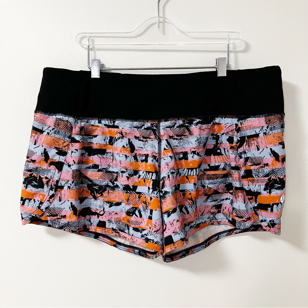 Lululemon | Inversion Pattern Run Times Shorts 8 Athletic Running Sporty Workout